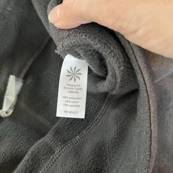 Athleta Small Fleece Lined Thermal Winter Straight Leg Pants Dark Gray - Picture 10 of 11